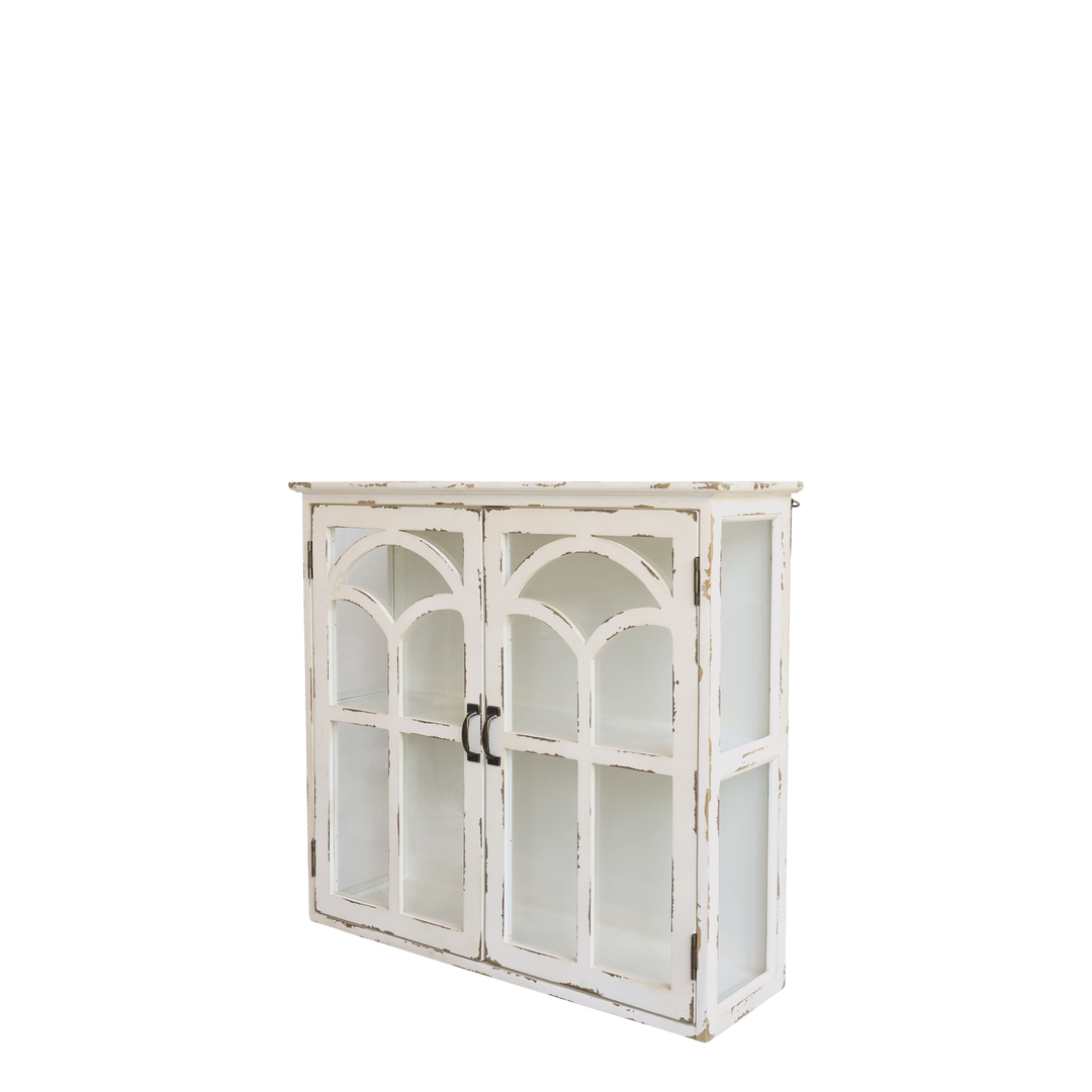 Produktbillede af CHIC ANTIQUE VÆKSKAB M/2 LÅGER /GLAS CREME 79 i premium kvalitet