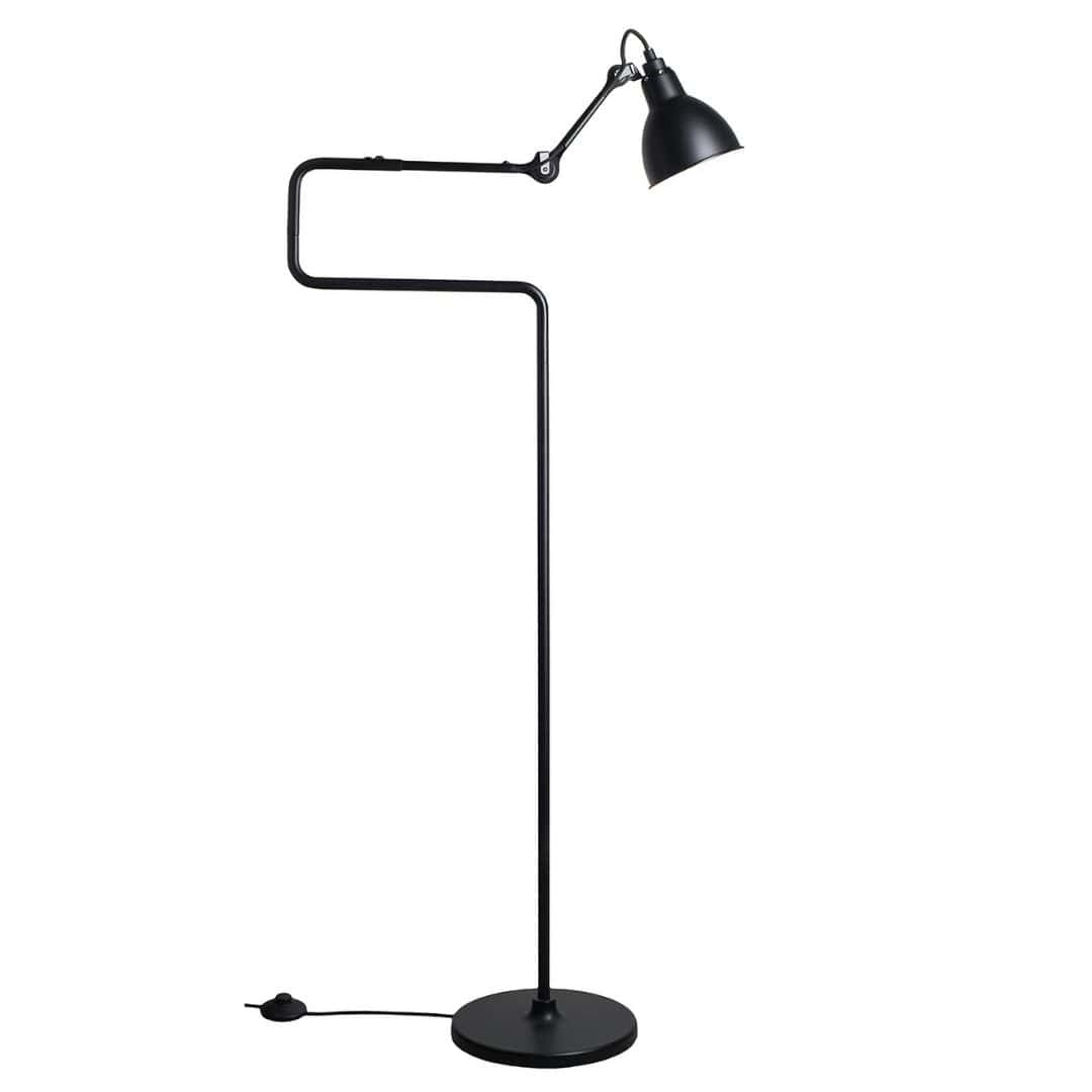 Produktbillede af 411 Gulvlampe Sort Lampe Gras i premium kvalitet