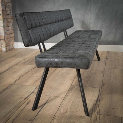 tilbud på Dekker bænk i sort imiteret læder (150 cm) - Billigt udsalg! Hurtig levering (1-2 hverdage) & billig fragt. Over 1122 brands på udsalg.