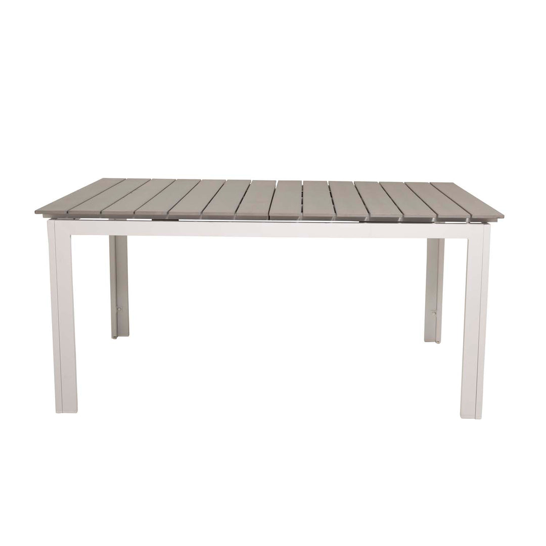 VENTURE DESIGN rektangulær Levels havebord m. udtræk grå hvid aluminium 160/240x90
