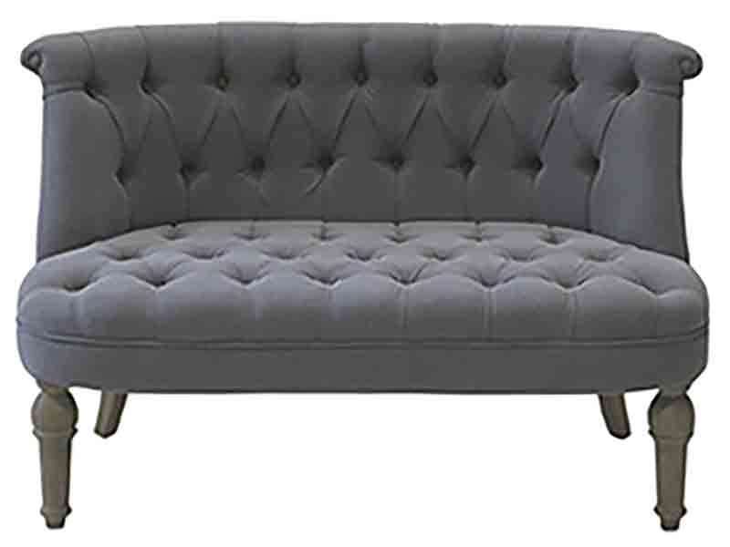 Produktbillede af CHIC ANTIQUE FRANSK SOFA M./GRÅ/HØRSTOF 110 i premium kvalitet