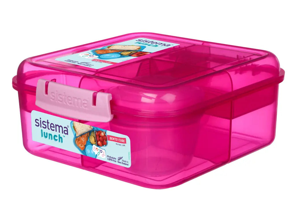 Produktbillede af Sistema Bento Cube 1,25L Pink i premium kvalitet