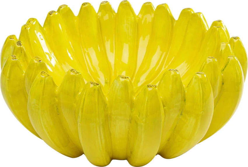 KARE DESIGN Deco Bananas skål rund gul keramik Ø30