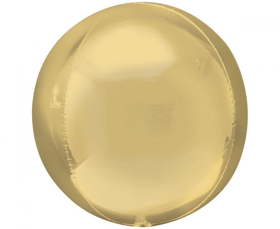 Produktbillede af Folieballon Orbz Hvid Guld Bold 1 Stk. på tilbud i brug