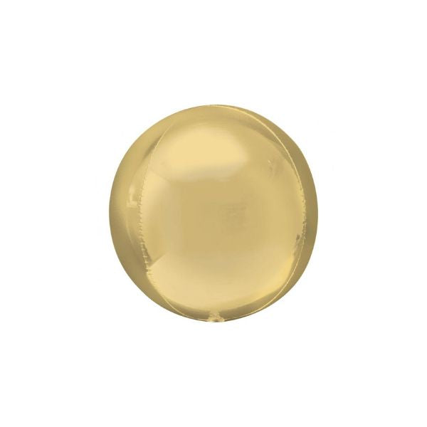 Produktbillede af Folieballon Orbz Hvid Guld Bold 1 Stk. Uden Emballage på tilbud i brug