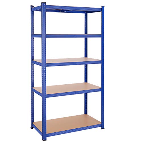 Produktbillede af SONGMICS reol til redskabsrum m. 5 hylder MDF og blå stål i premium kvalitet