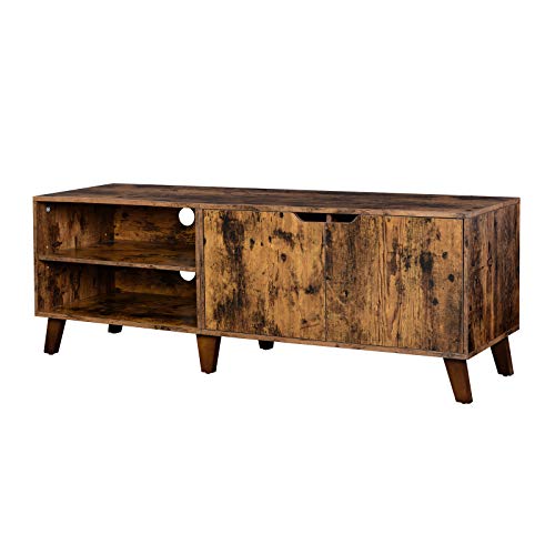 Produktbillede af VASAGLE TV-bord m. 2 låger og 2 hylder rustik brun spånplade 140x40 i premium kvalitet