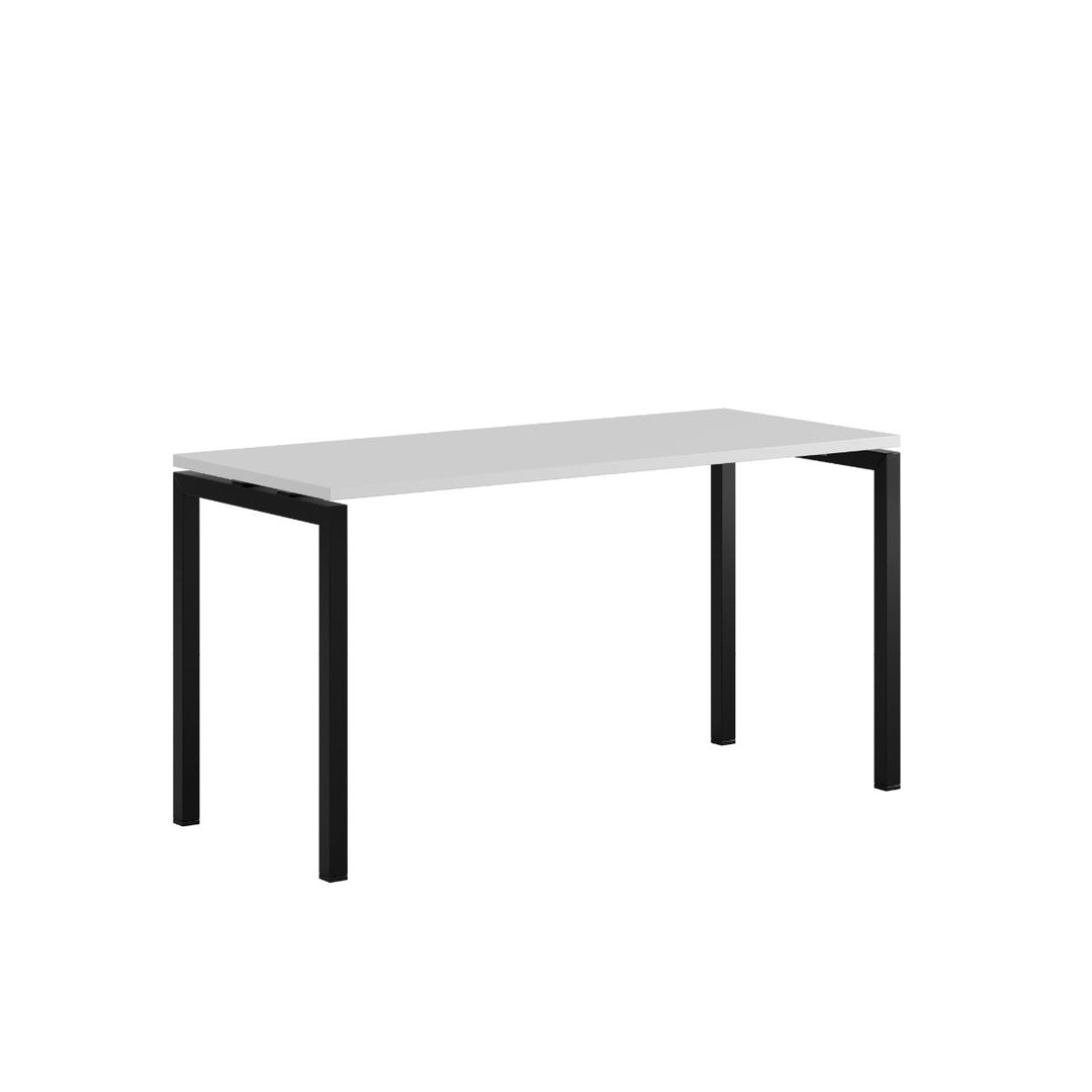 Produktbillede af Luna U Bord 140x60cm Hvid-sort på tilbud