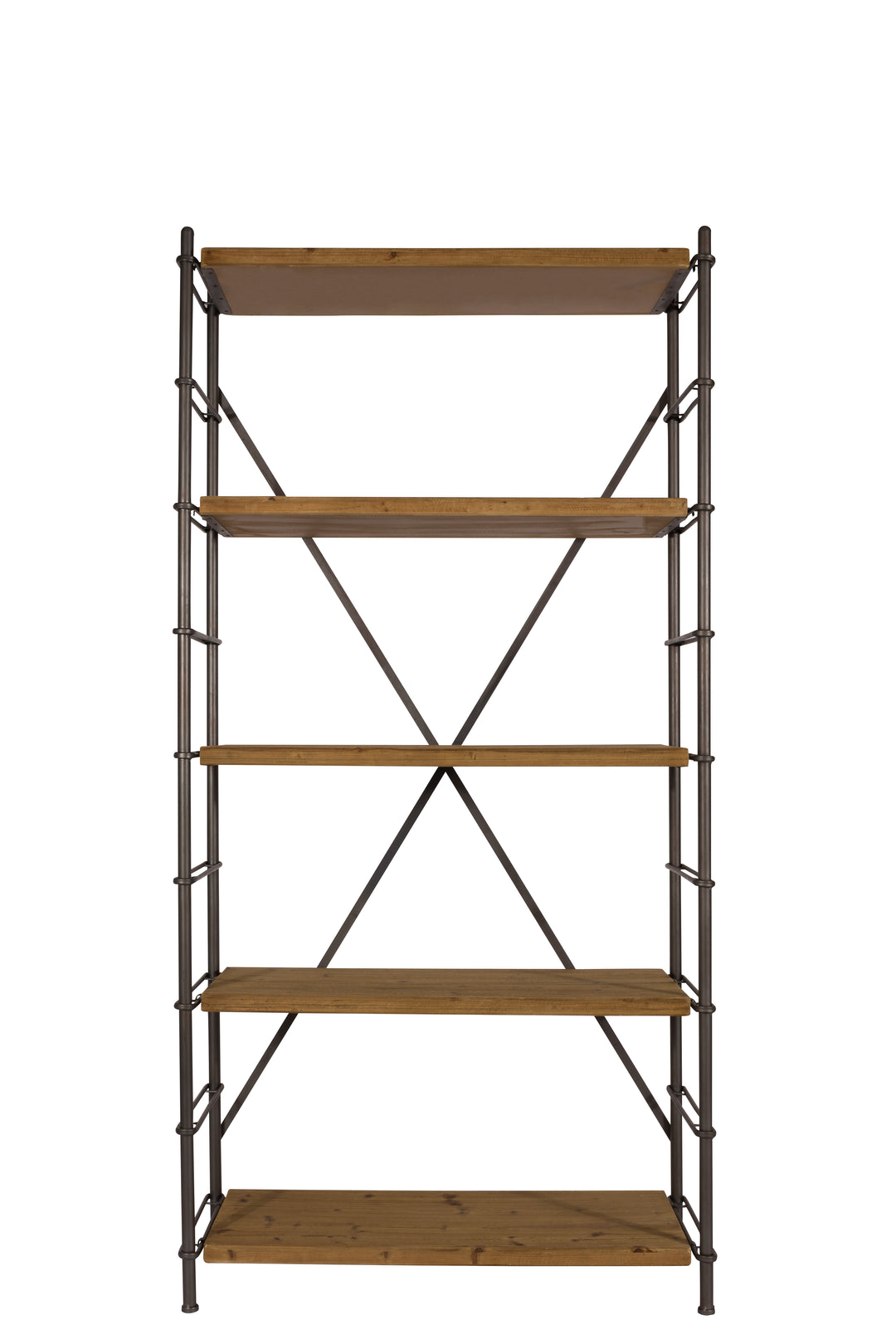 DUTCHBONE Iron reol m. 4 hylder natur træ og jern
