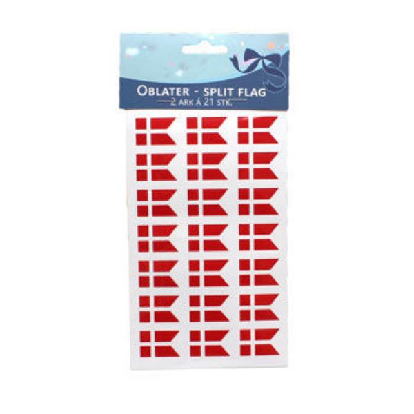 Produktbillede af Oblater Split Flag 42 Stk. på tilbud i premium kvalitet