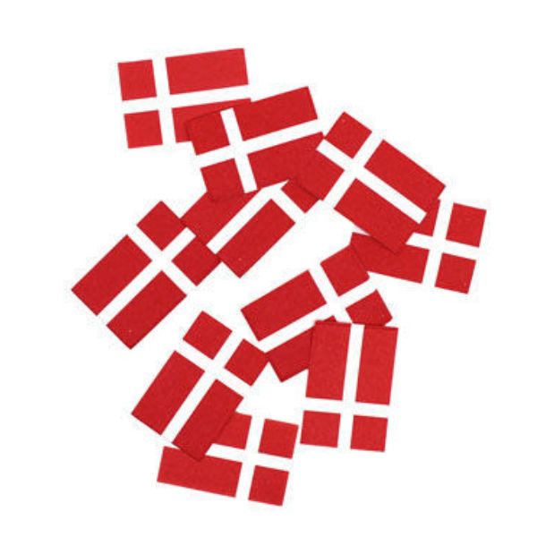 Produktbillede af Strøflag/flag Konfetti 150 Stk. 3x2 Cm på tilbud i premium kvalitet