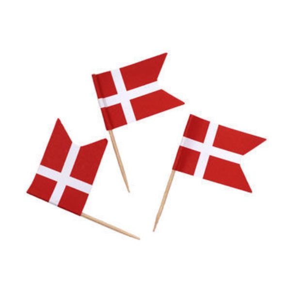 Produktbillede af Flag På Pind / Kageflag 25 Srk. på tilbud i premium kvalitet