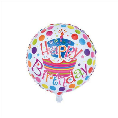 Ballon "Happy Birthday" 45 Cm. Flerfarvet ✔ Kæmpe udvalg i  Barlife ✔ Billig fragt og hurtig levering 2 - 5 hverdage - Varenummer: BAR-12253 / Ean: '57035134714171 på lager - Udsalg på Fest | Balloner | Folie Ballon Spar op til 59% - Over 1247 kendte brands på udsalg