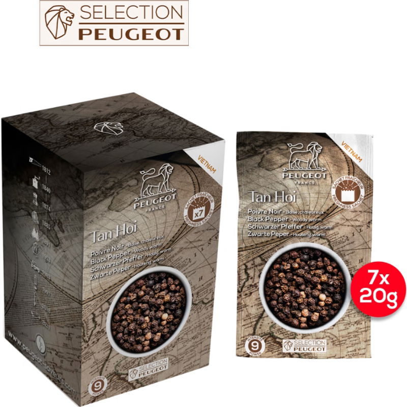 Produktbillede af Peugeot Tan Hoi Sort Peber 140g på tilbud i premium kvalitet
