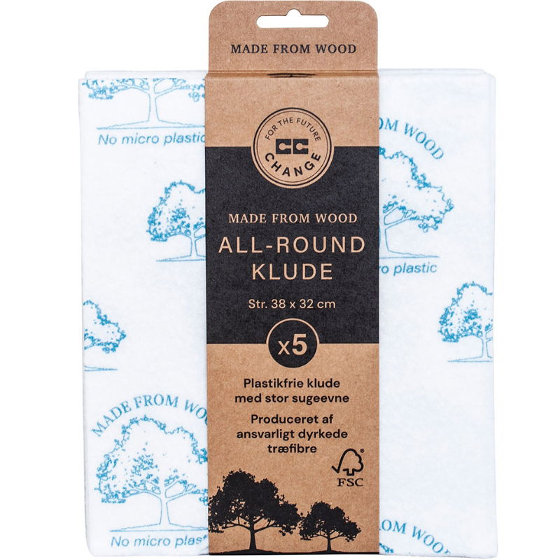 Produktbillede af Klud Plastfri 5 Stk. Cc Hansen på tilbud i premium kvalitet