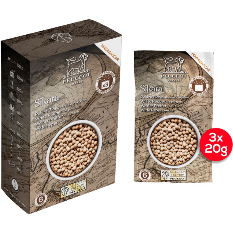 Produktbillede af Peugeot Sikara Hvid Peber 60g på tilbud i premium kvalitet