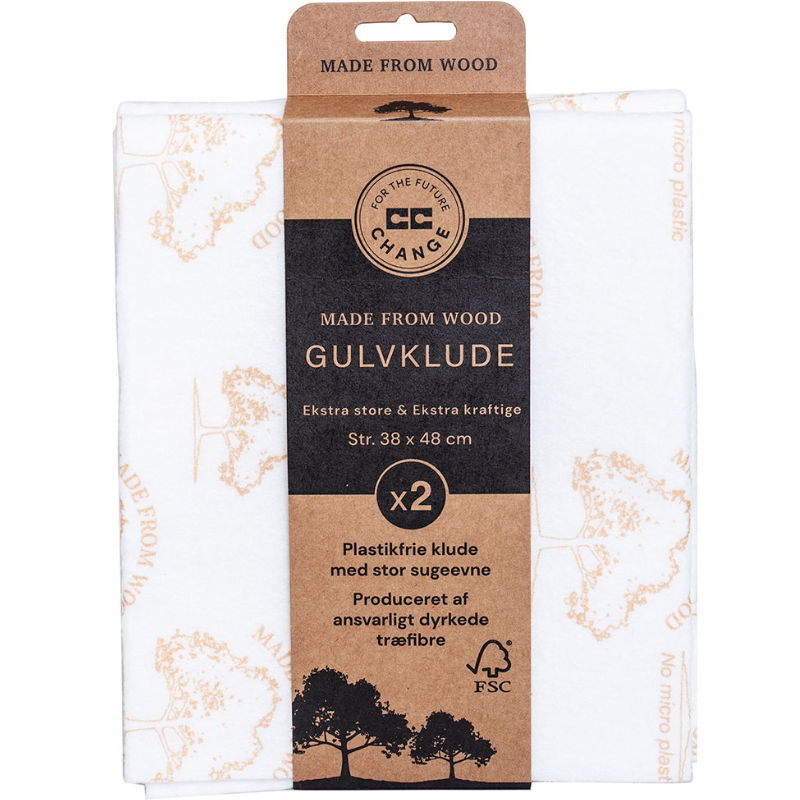 Produktbillede af Gulvklud Plastfri 2 Stk. Cc Hansen på tilbud i premium kvalitet