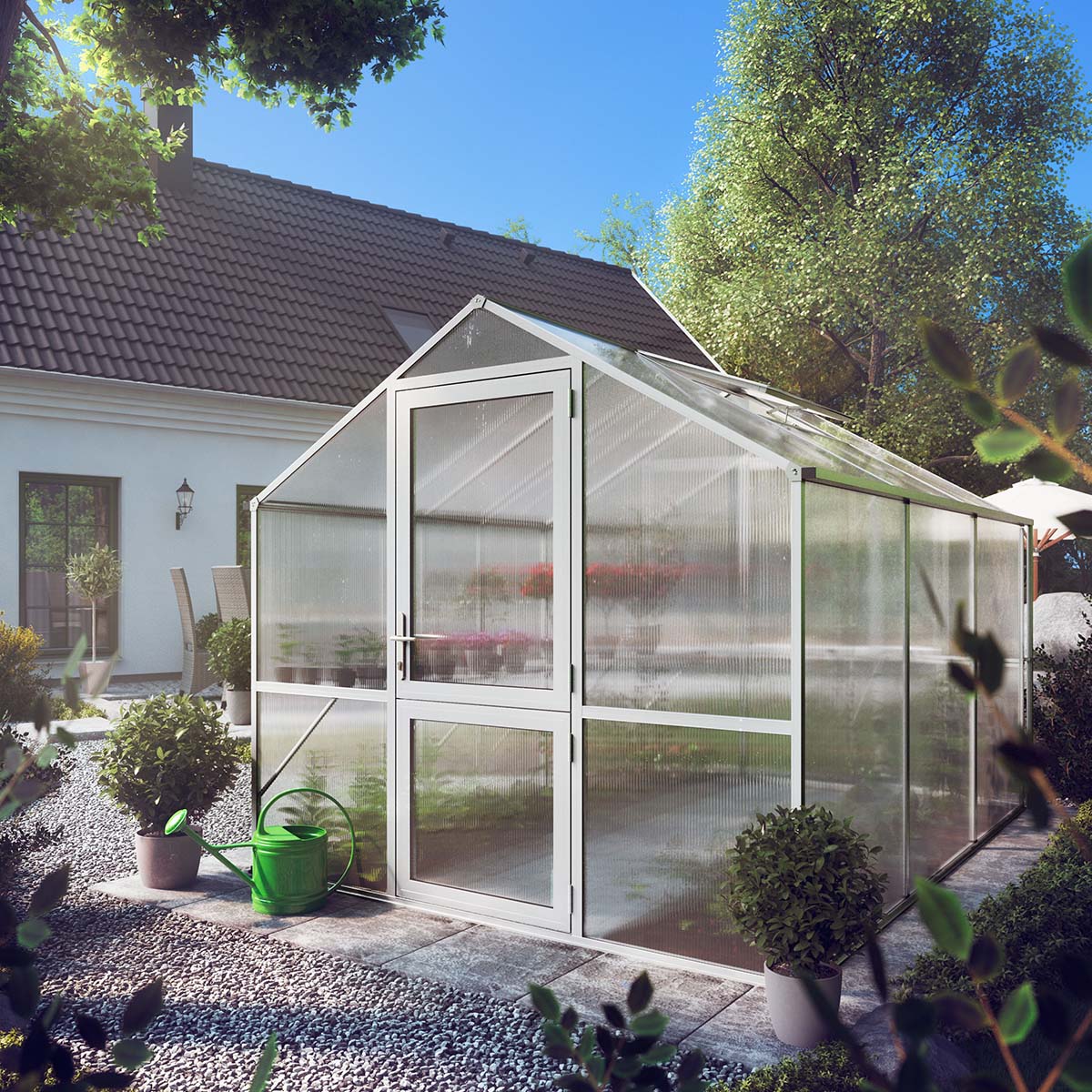 Produktbillede af Drivhus Model Rose III Aluminium Natur på tilbud i høj kvalitet