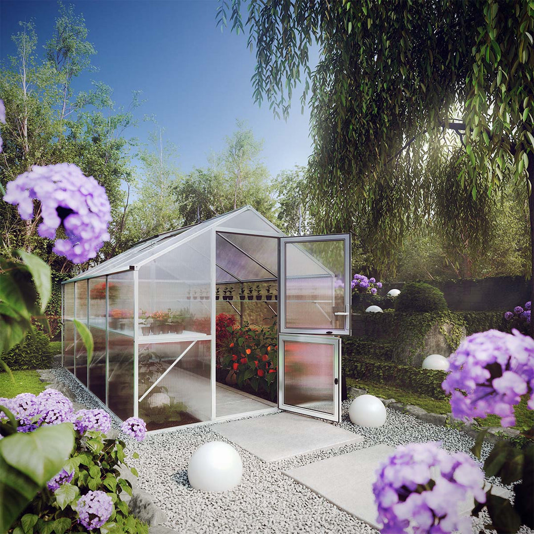 Produktbillede af Drivhus Model Rose IV Aluminium Natur på tilbud i høj kvalitet