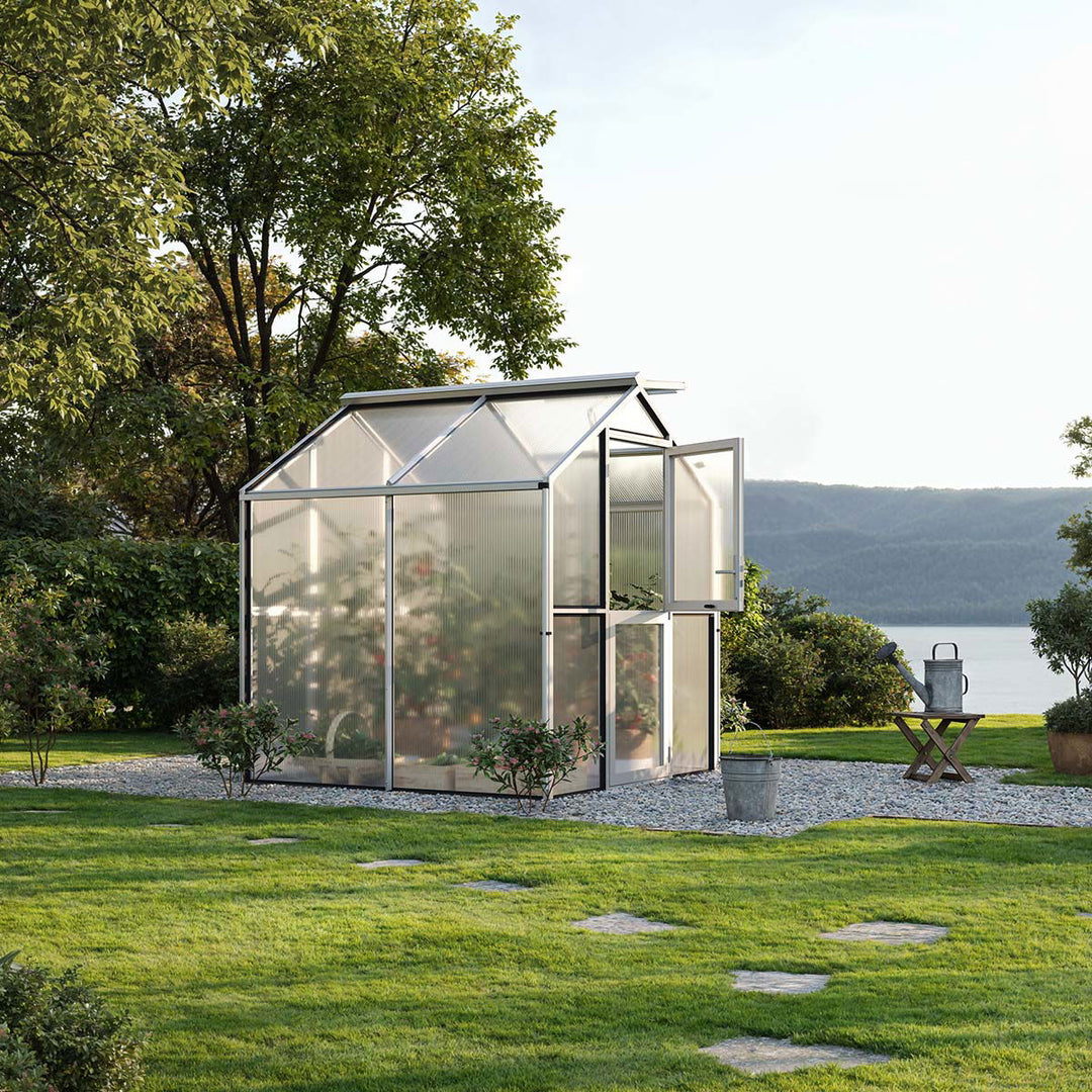 Produktbillede af Drivhus Model Galant II kun HKP Aluminium Natur på tilbud i høj kvalitet