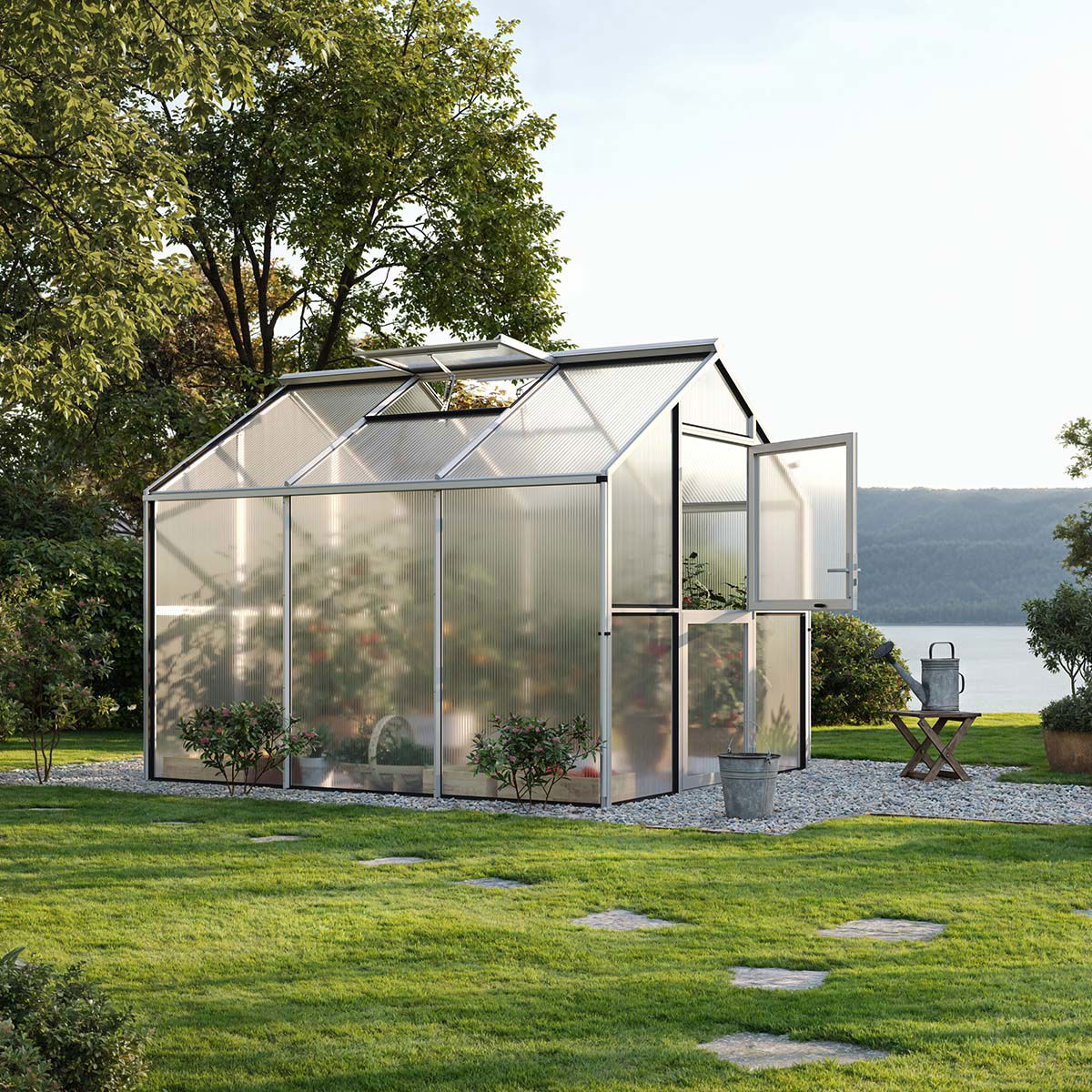 Produktbillede af Drivhus Model Novum III kun HKP Aluminium Natur på tilbud i høj kvalitet