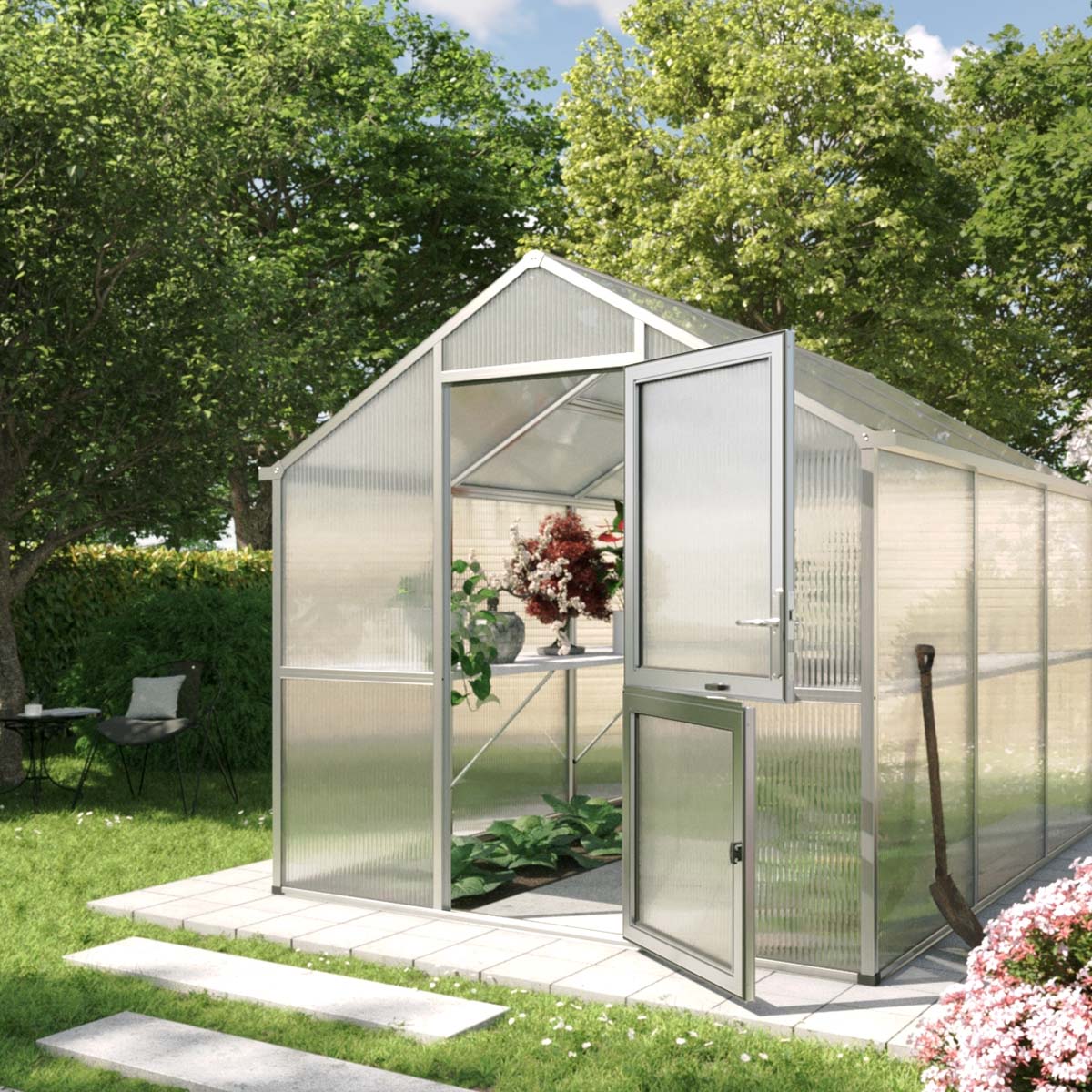 Produktbillede af Drivhus Model Iris III Aluminium Natur på tilbud i høj kvalitet