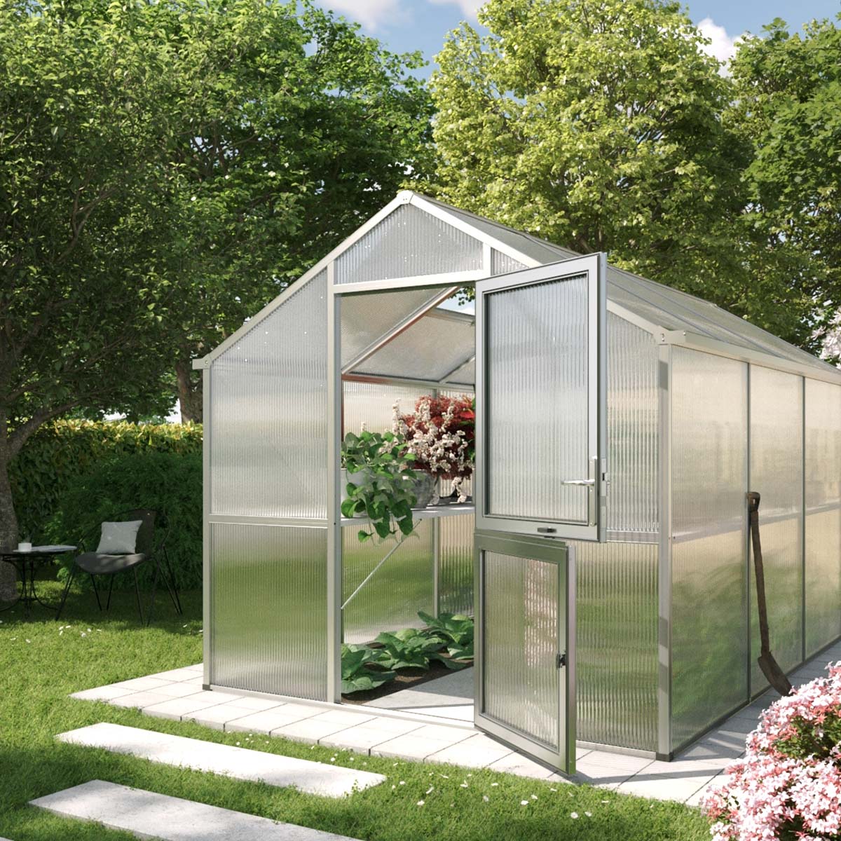 Produktbillede af Drivhus Model Iris IV Aluminium Natur på tilbud i høj kvalitet