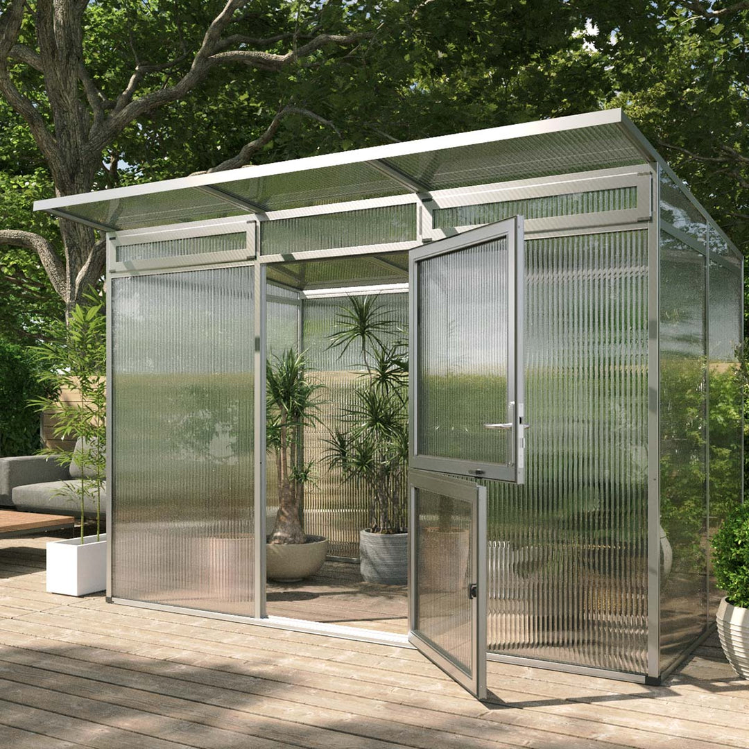 Produktbillede af Drivhus Model Santini II Aluminium Natur på tilbud i høj kvalitet