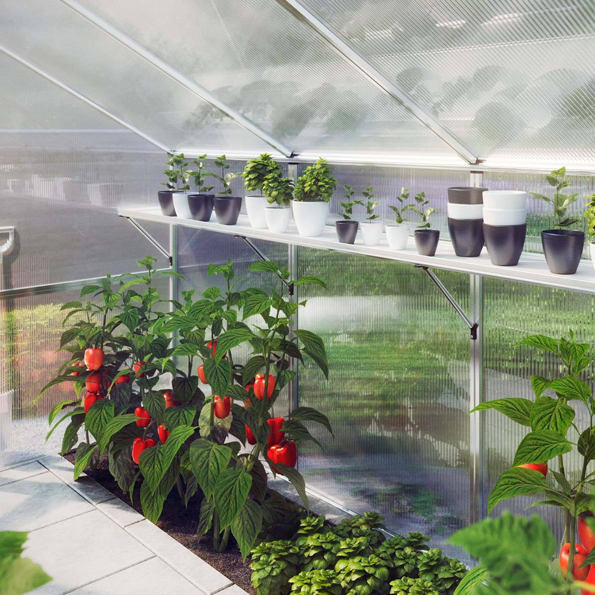 Produktbillede af Hylde til vægophængning Iris II på tilbud i høj kvalitet