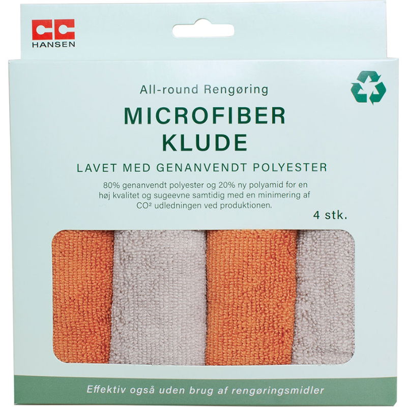 Produktbillede af Microfiberklude 4 Stk./Pk. Cc Hansen på tilbud i premium kvalitet