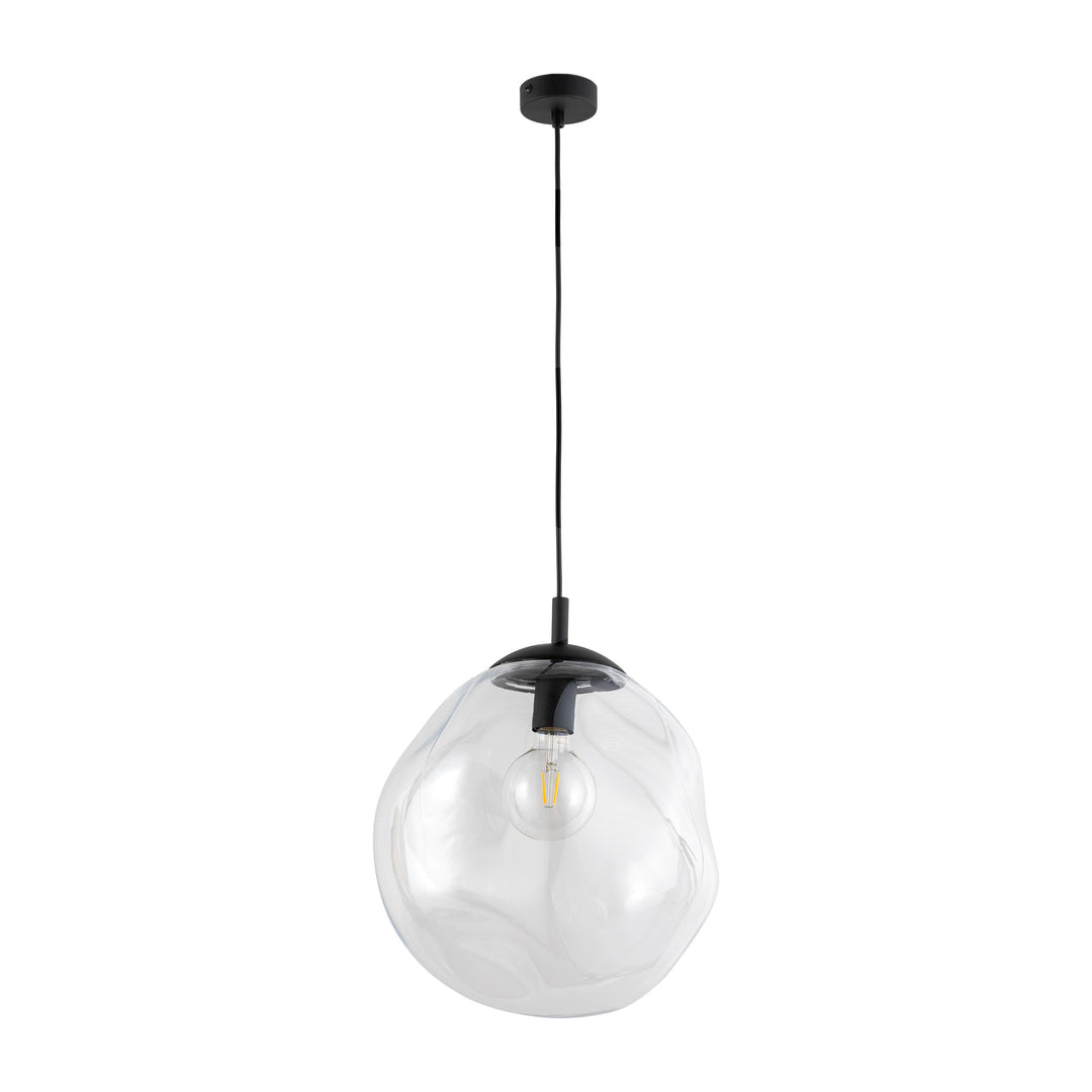 TK Sol loftlampe klar glas og sort metal