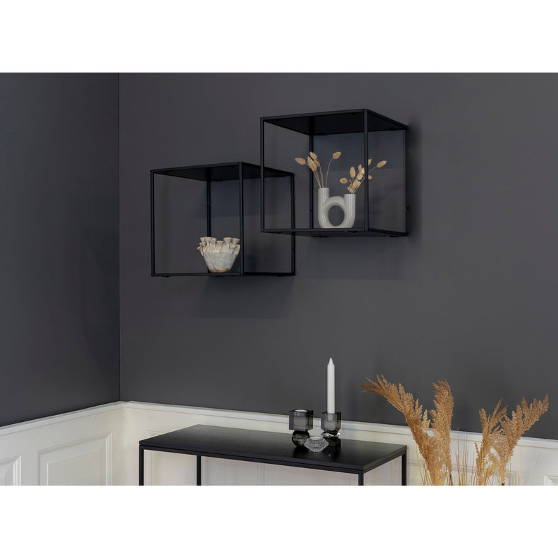 Vita Væghylde - sort ramme og sorte hylder 36x36x36 cm ❤ Stort online udvalg i HouNordic ❤ Billig fragt og hurtig levering 2 - 5 hverdage ❤ Varenummer: BGH-42449272504572 / Ean: &