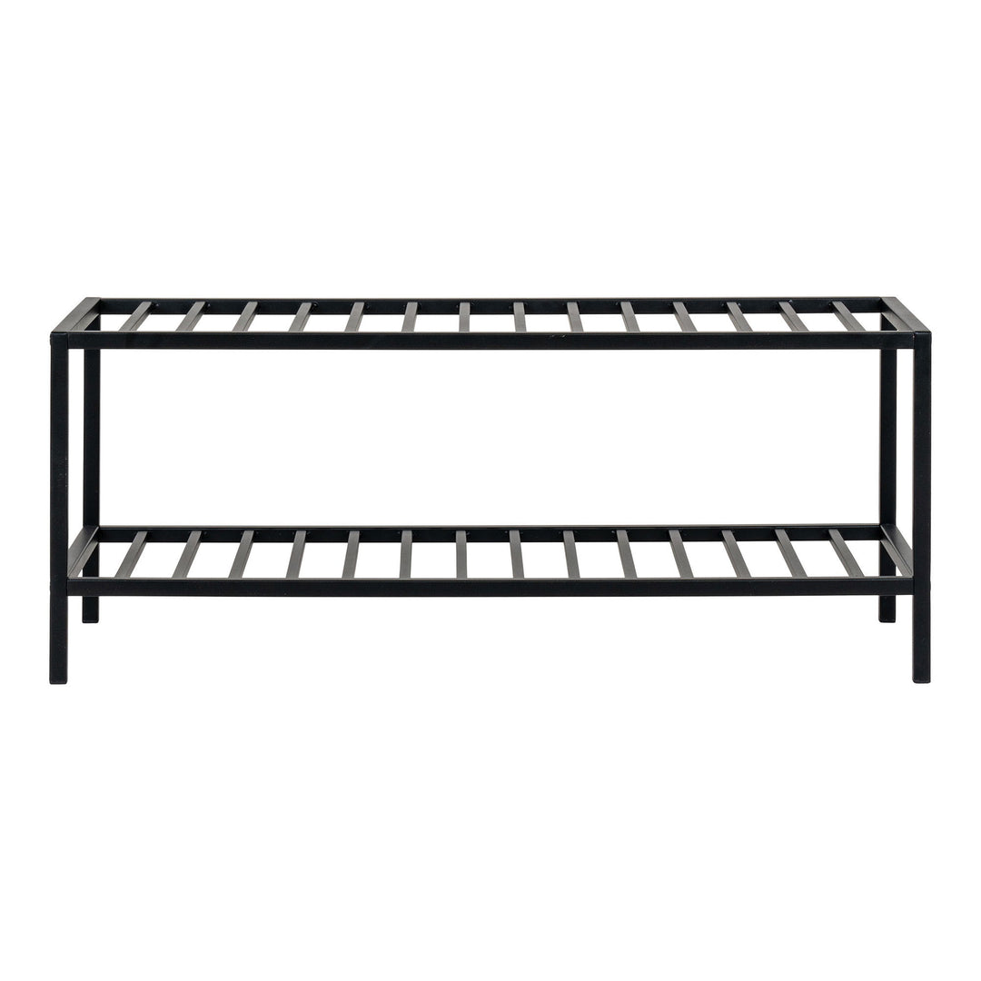 Produktbillede af HOUSE NORDIC Vita skohylde m. 2 hylder sort stål 79x34 i premium kvalitet