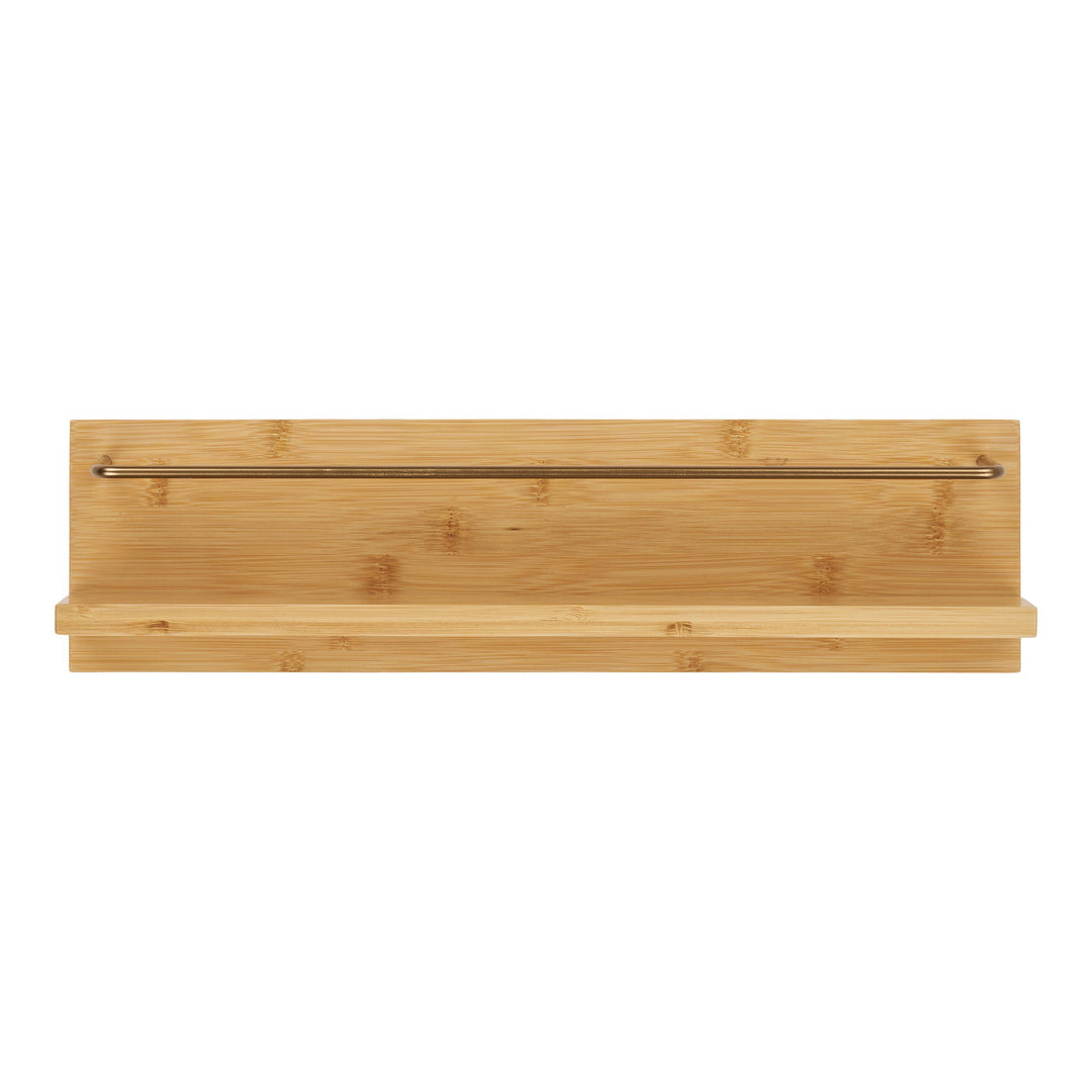 HOUSE NORDIC Ember væghylde rektangulær natur bambus og metal 45x10x12