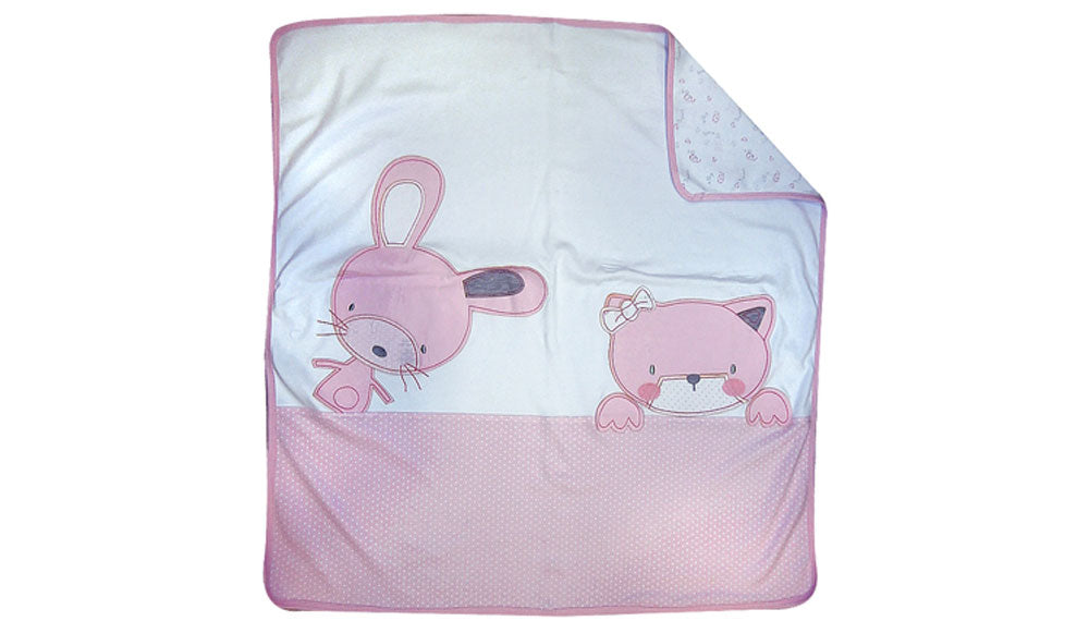Produktbillede af Baby plaid Kanin og lille kat på tilbud i høj kvalitet