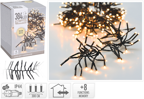 Lyskæde "Cluster" 768 Led Varm Hvid 8 Funktioner ❤ Kæmpe udvalg i HAAHR & CO ❤ Billig fragt og hurtig levering 2 - 5 hverdage - Varenummer: BAR-21914 / Ean: '8719202263237 på lager - Udsalg på Home Barindretning Lysestager og lys Spar op til 61% - Over 412 kendte brands på udsalg