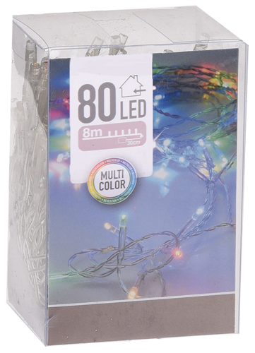 Produktbillede af Lyskæde M/80 Farvet Lys Led på tilbud i premium kvalitet