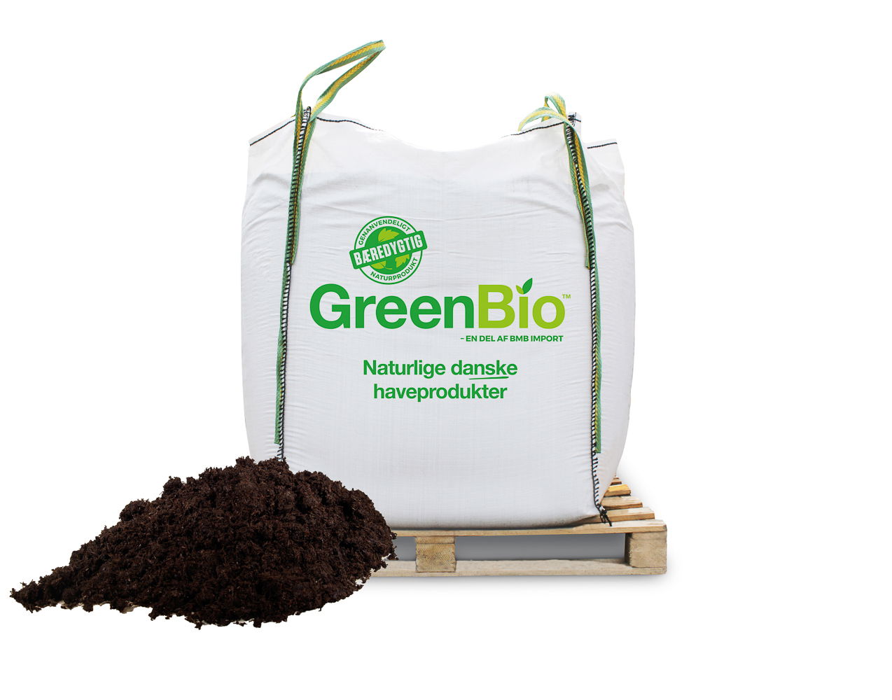 Produktbillede af GreenBio Fibergødning Bigbag á 2000 liter på tilbud i høj kvalitet