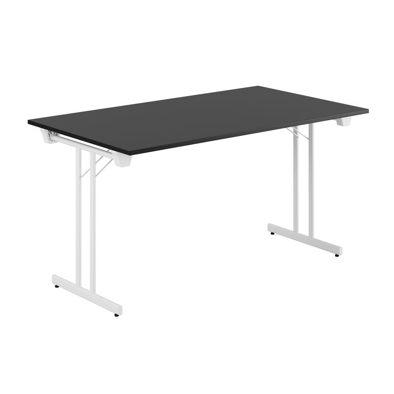 Produktbillede af Dinner Style 140x80cm Sammenklappeligt bord Sort-hvid på tilbud