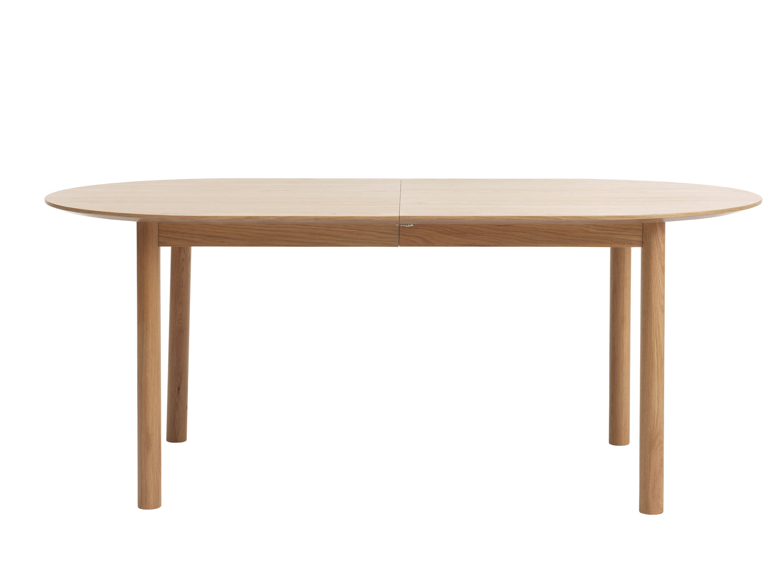 Produktbillede af Gallina spisebord m. 2 tillægsplader natur egefinér og lamel egetræ 100x190-280 i premium kvalitet