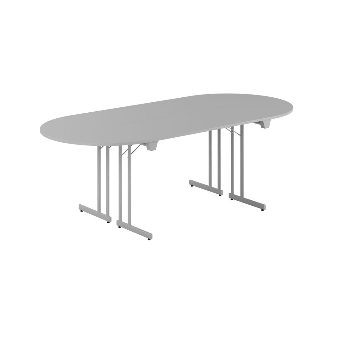 Produktbillede af Konferencebord 220x100cm Sammenklappeligt bord Grå-grå på tilbud