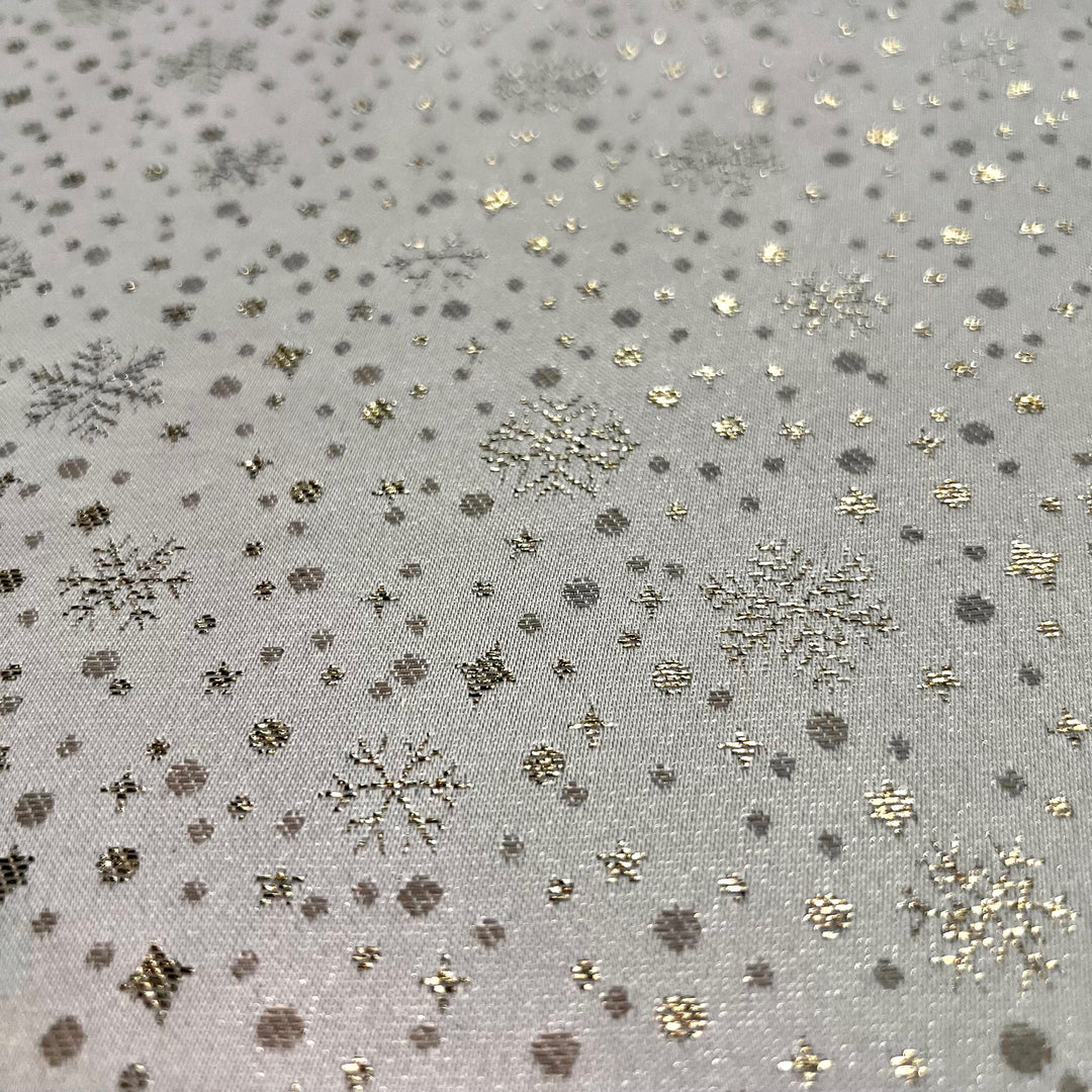 Produktbillede af Engholm Textiles Akryldug med antislip BUDAPEST -Snefnug Hvid i metermål i premium kvalitet