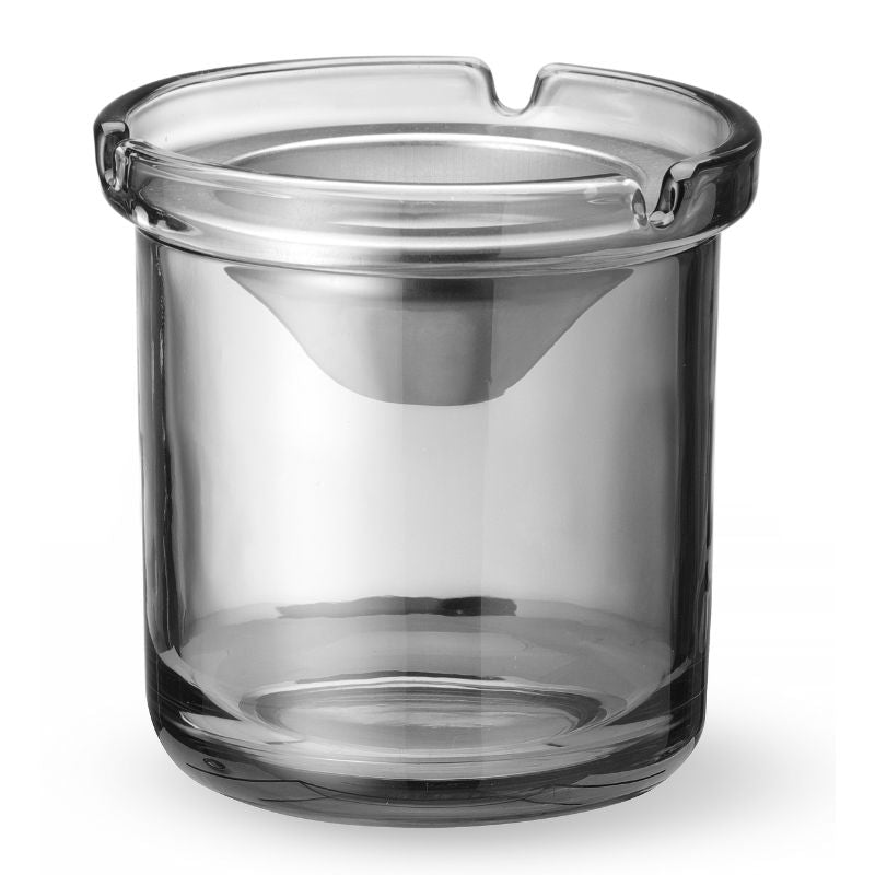 Produktbillede af Glasaskebæger Med Tragt Rustfrit Stål 98x99 Mm på tilbud – premium kvalitet og detaljer