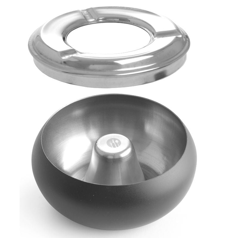 Produktbillede af Skålaskebæger Sort 105x58 Mm Rustfrit Stål på tilbud – premium kvalitet og detaljer