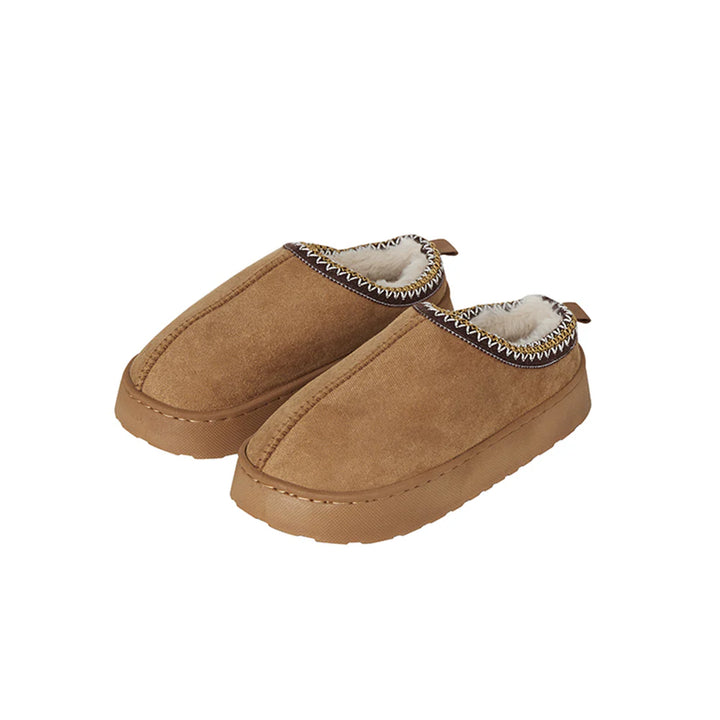 Hjemmesko bløde varme & luksuriøse (Brun & Beige) Brun / 36/37