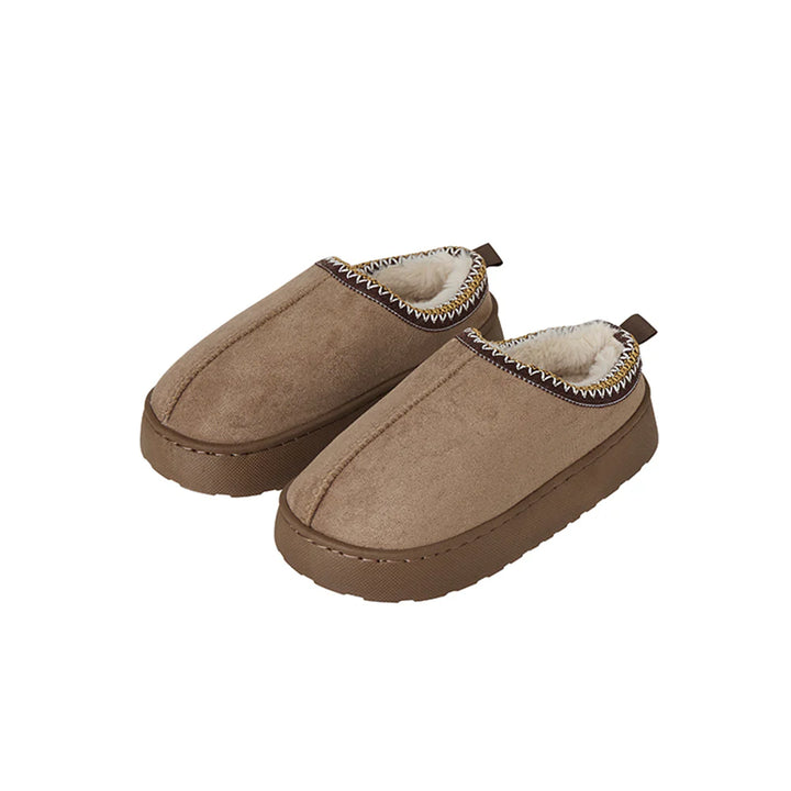 Hjemmesko bløde varme & luksuriøse (Brun & Beige) Beige / 36/37