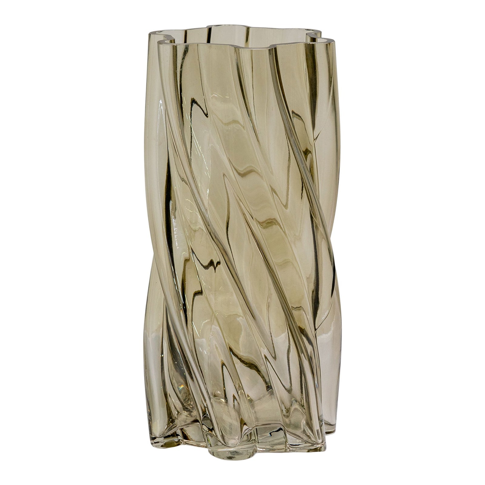 Produktbillede af HOUSE NORDIC  Vase mundblæst glas røget grøn ø12,5x25 cm i premium kvalitet
