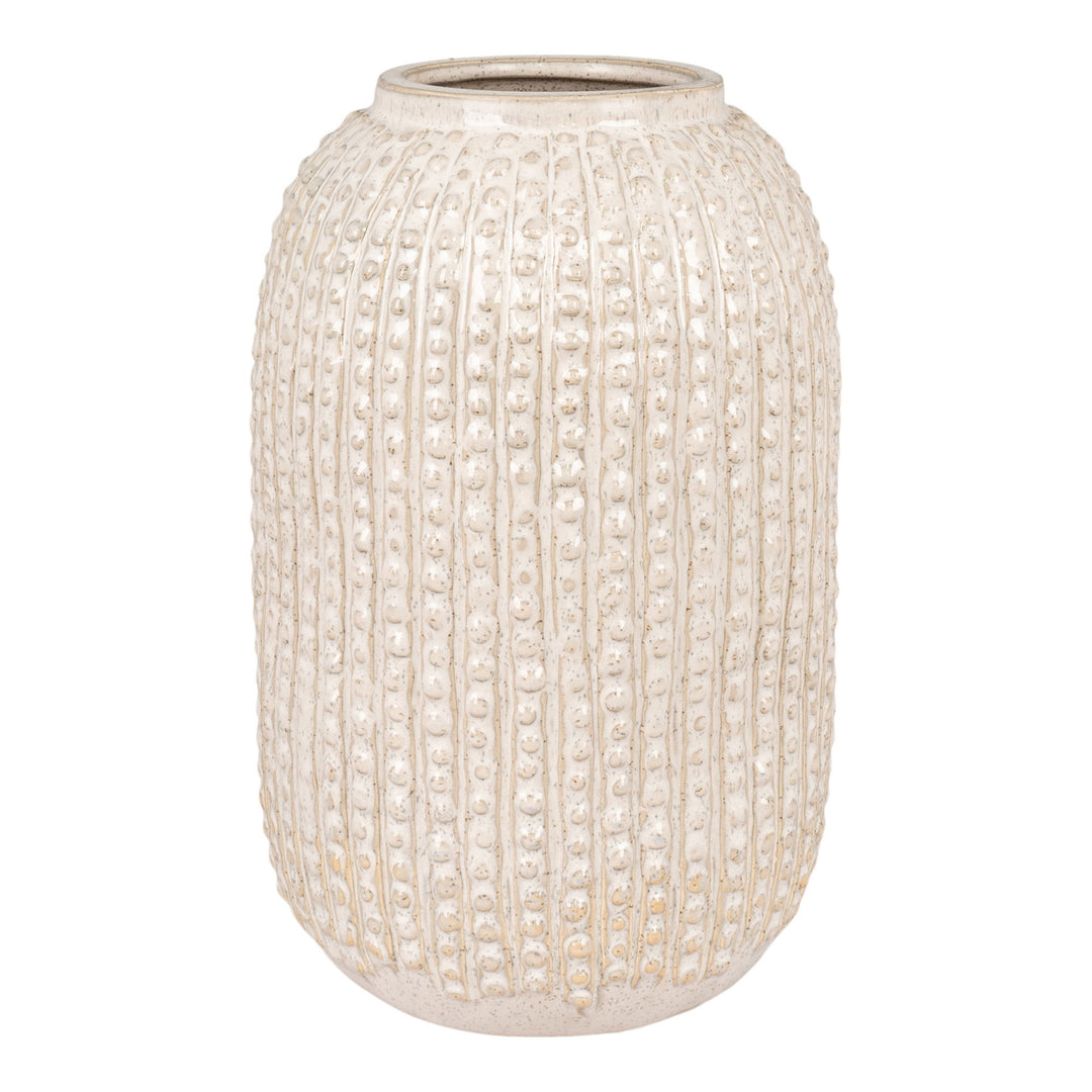 HOUSE NORDIC  vase rund beige keramik H:25,5