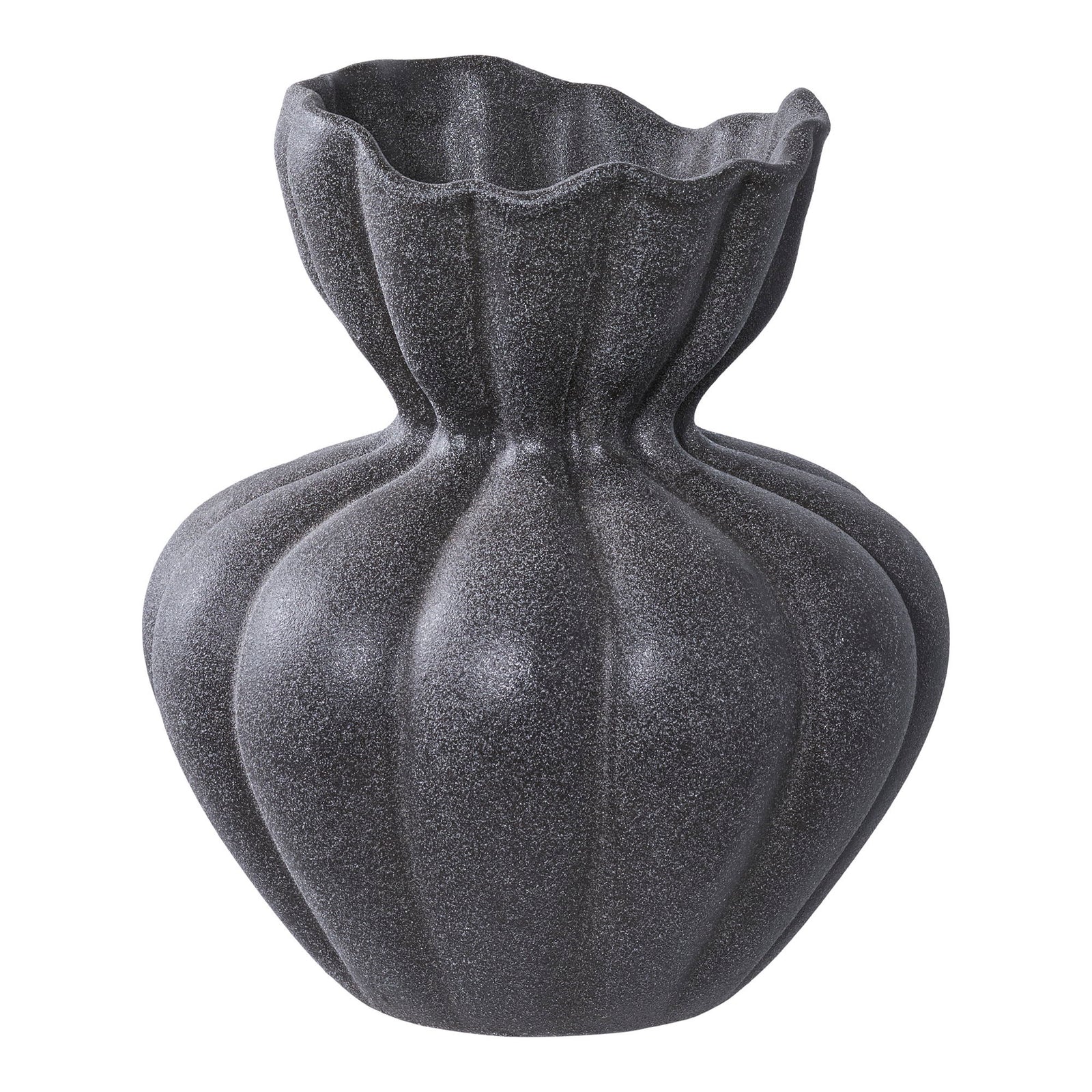 Produktbillede af HOUSE NORDIC vase sort keramik Ø17,2x19,4 i premium kvalitet
