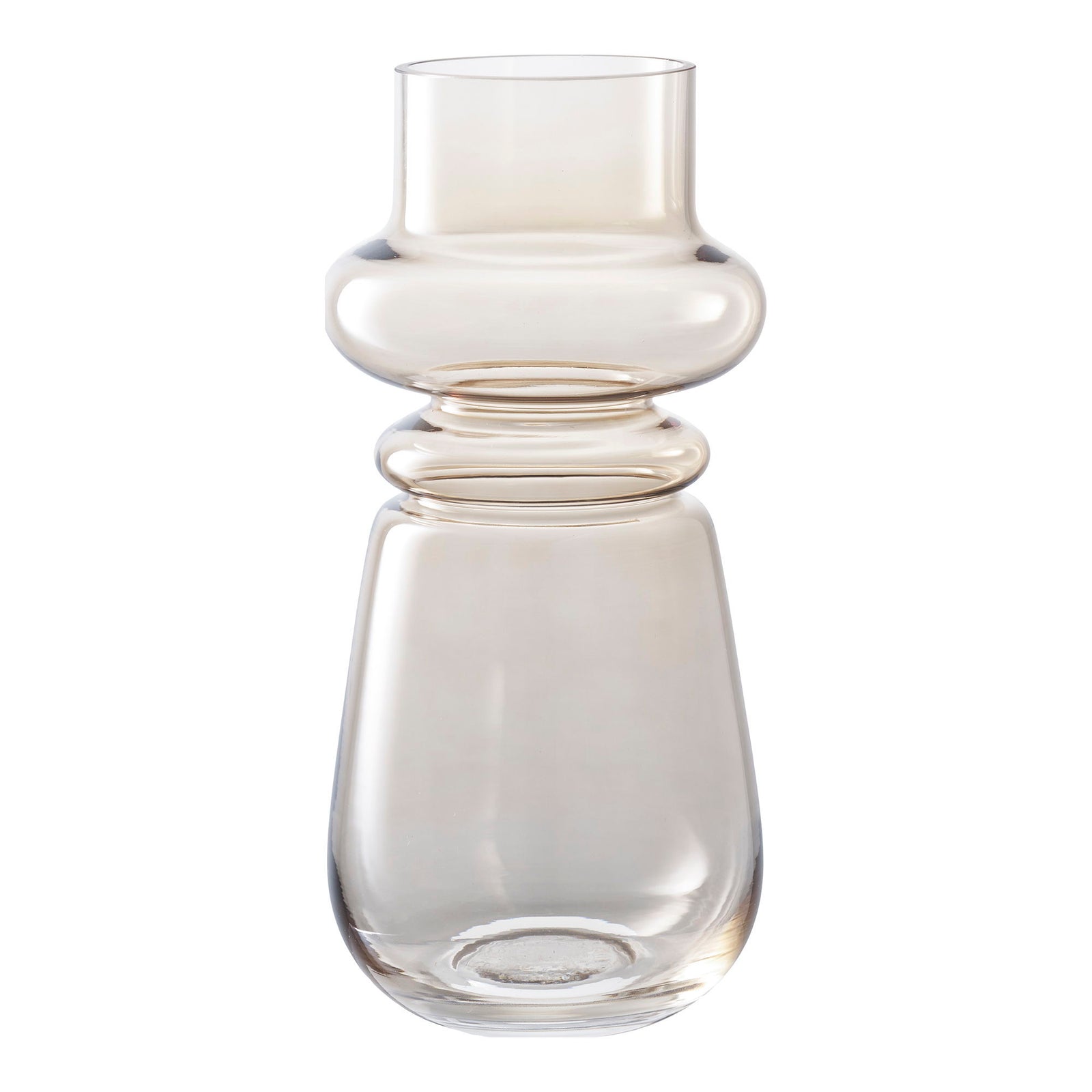 Produktbillede af HOUSE NORDIC vase rund smoked brun 17x31 i premium kvalitet